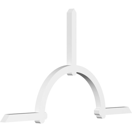 Ekena Millwork Ericson Architectural Grade PVC Gable Bracket, 108"W x 63"H x 4"D x 4"F, 14/12 Pitch GBP108X63X0404ERI00